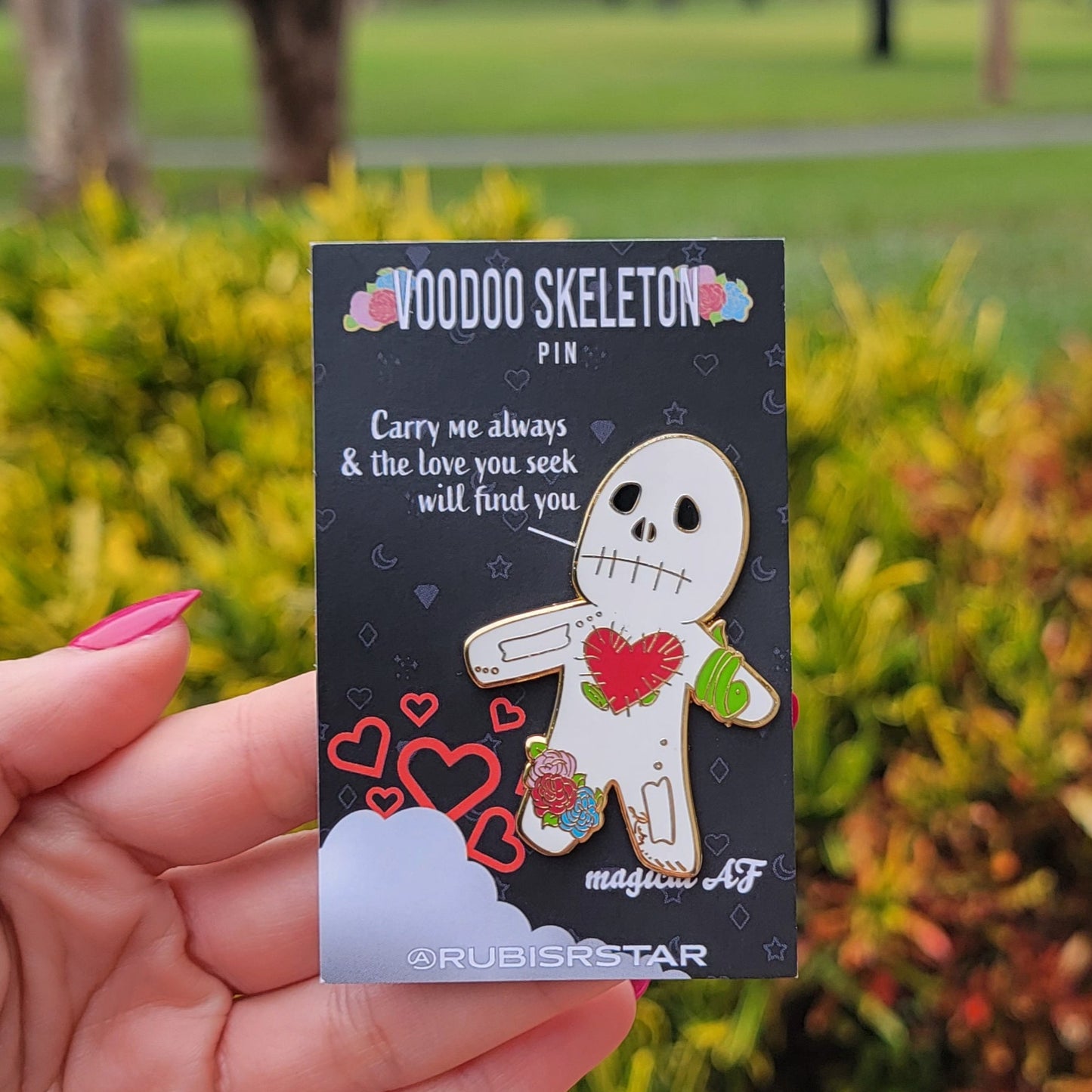 Voodoo Skeleton Hard Enamel Pin