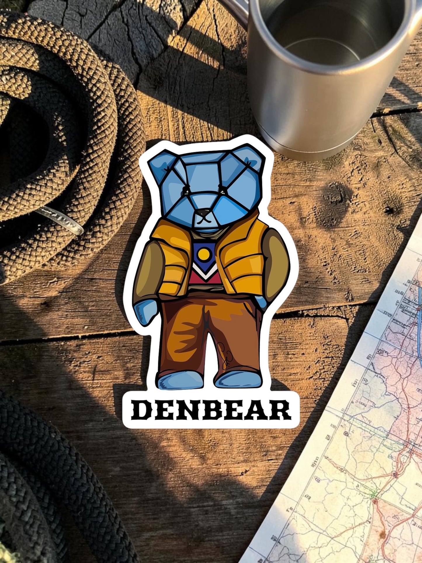 DenBear Adventure Sticker | Waterproof & Weatherproof Vinyl
