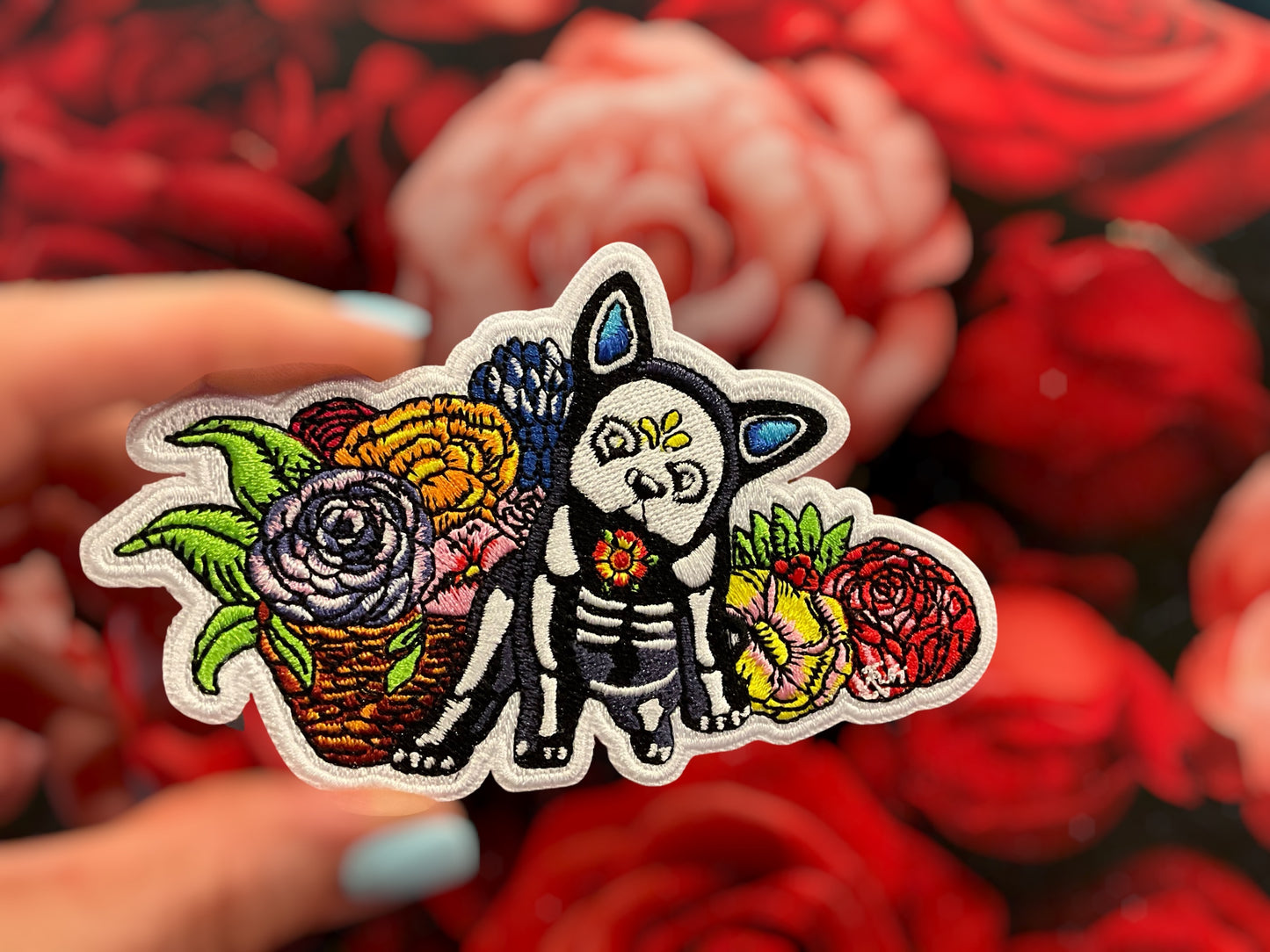 Nilo Día de Muertos Patch | Heat-Adhesive Embroidered Patch