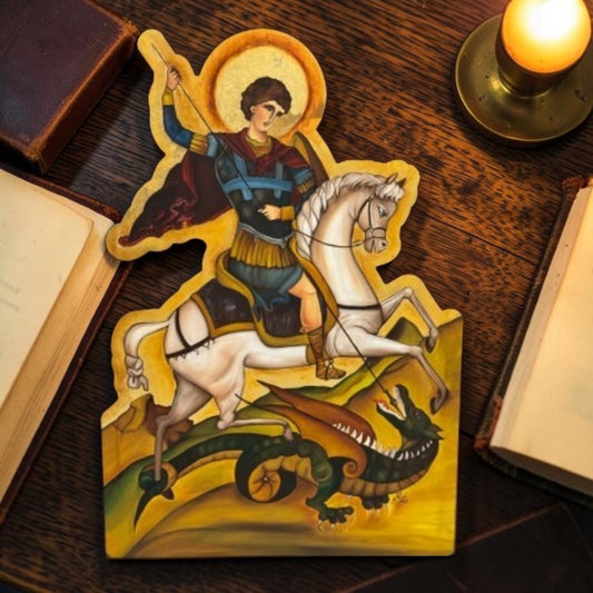 Saint George Slaying the Dragon Sticker | Waterproof & Weatherproof Vinyl