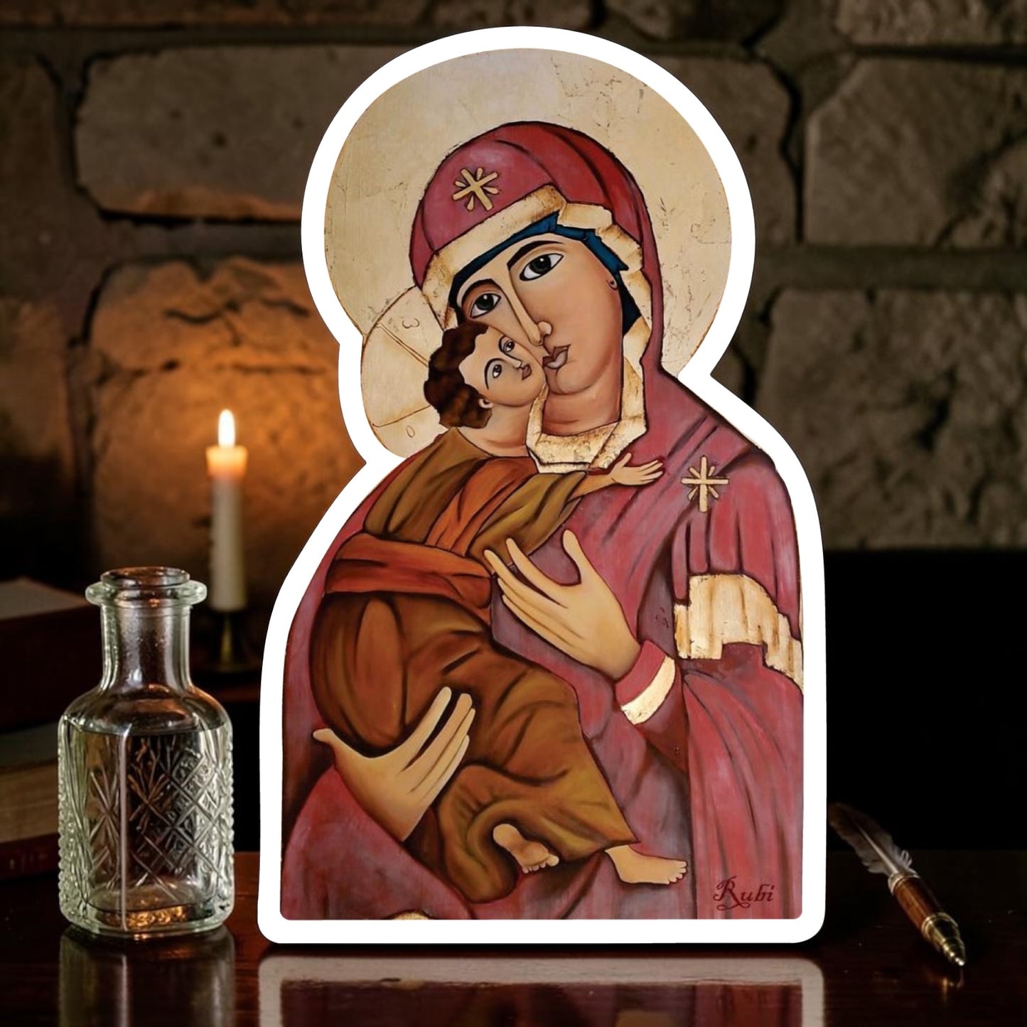 La Virgen Sticker | Waterproof & Weatherproof Vinyl