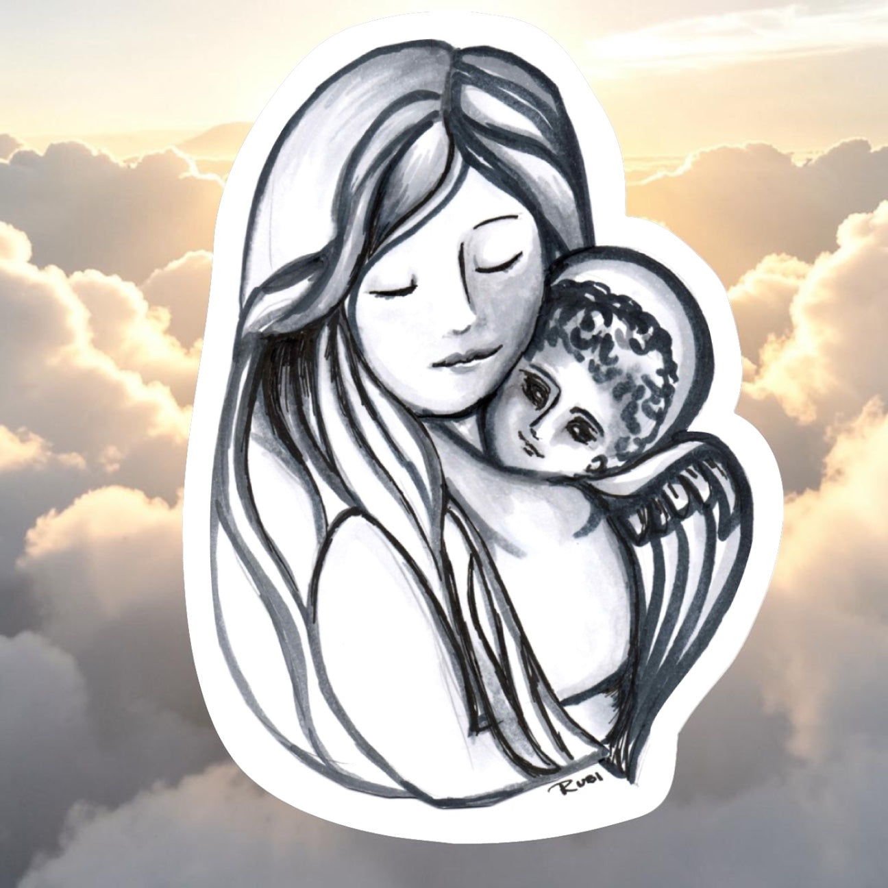My Angel Is Always With Me Sticker| Waterproof & Weatherproof Vinyl