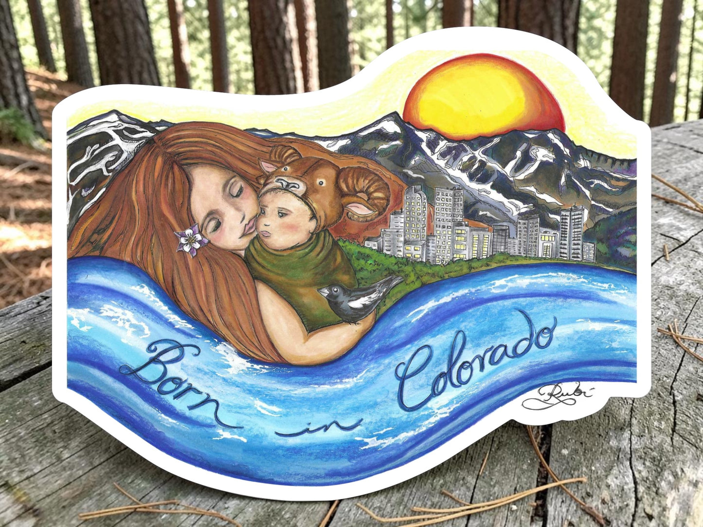 Born in Colorado Sticker | Waterproof & Weatherproof Vinyl