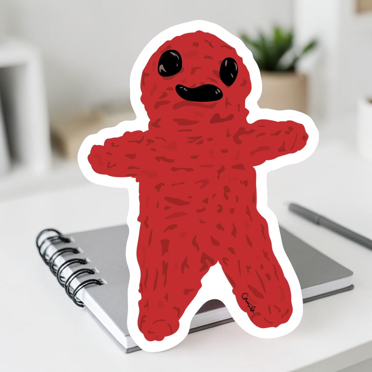 Red and a Gummy Smile Sticker |  Waterproof & Weatherproof Vinyl