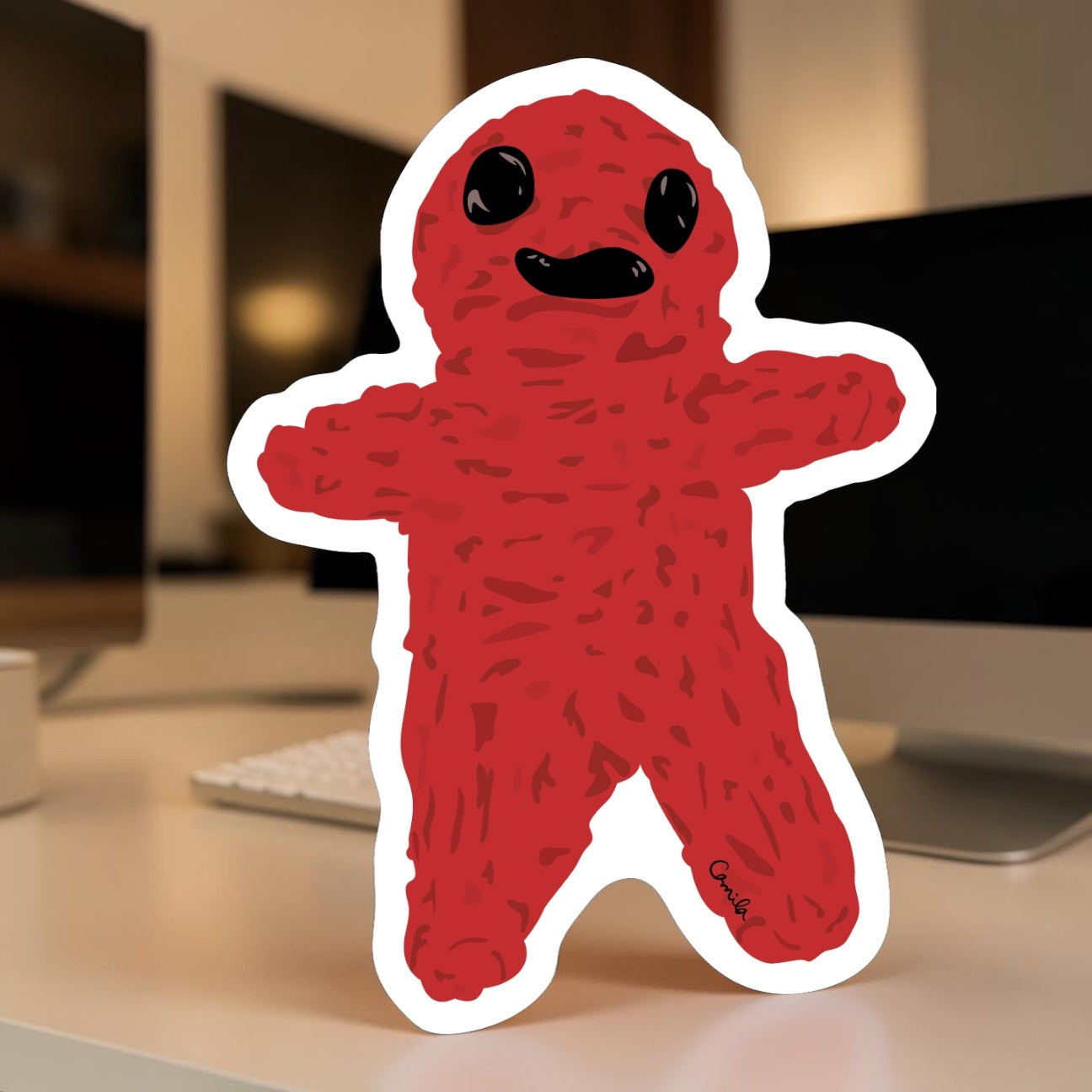 Red and a Gummy Smile Sticker |  Waterproof & Weatherproof Vinyl