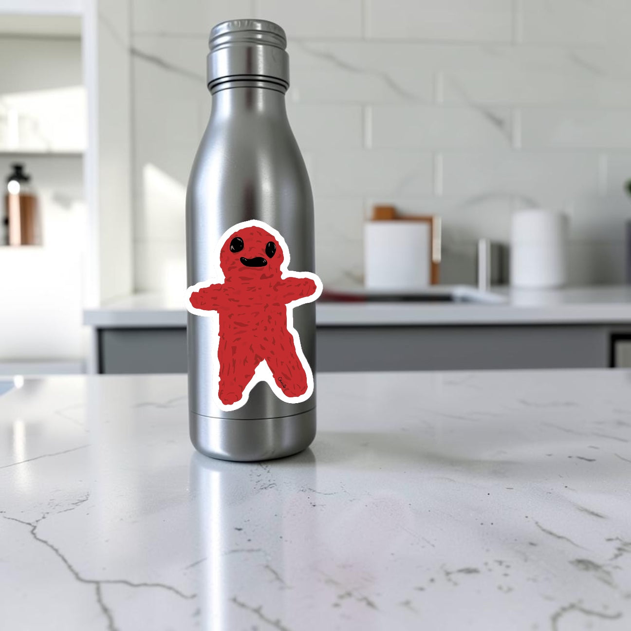 Red and a Gummy Smile Sticker |  Waterproof & Weatherproof Vinyl