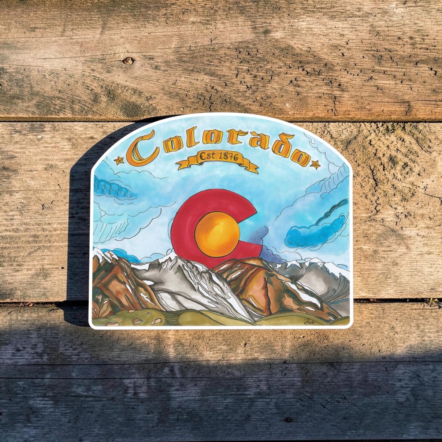 Colorado Est. 1876 Sticker | Waterproof & Weatherproof Vinyl Sticker