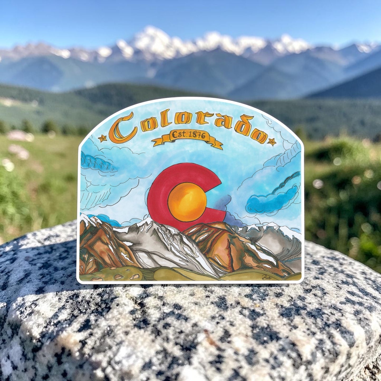 Colorado Est. 1876 Sticker | Waterproof & Weatherproof Vinyl Sticker