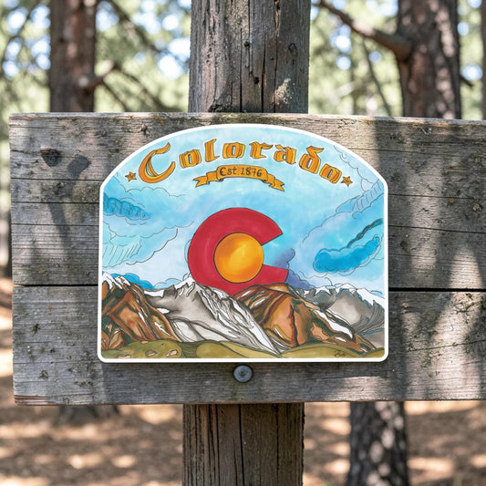 Colorado Est. 1876 Sticker | Waterproof & Weatherproof Vinyl Sticker