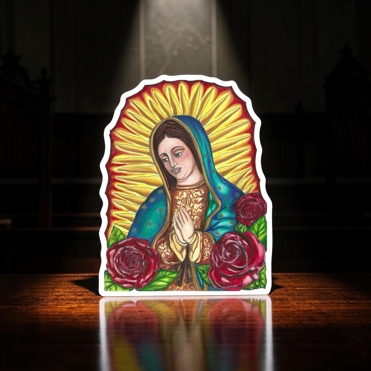 La Virgen de Guadalupe Sticker | Waterproof & Weatherproof Vinyl
