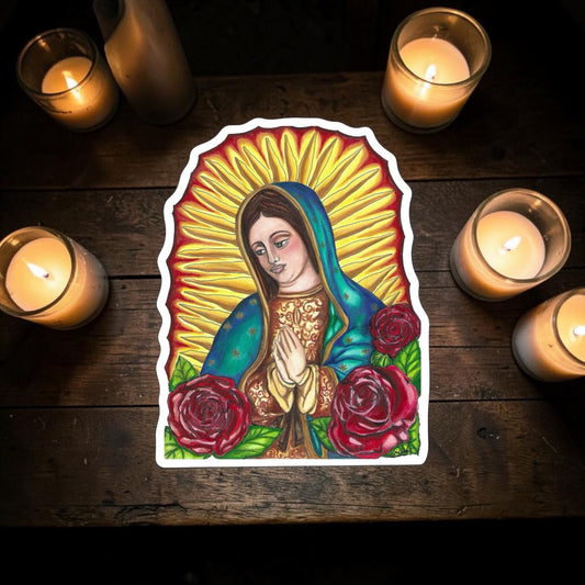 La Virgen de Guadalupe Sticker | Waterproof & Weatherproof Vinyl