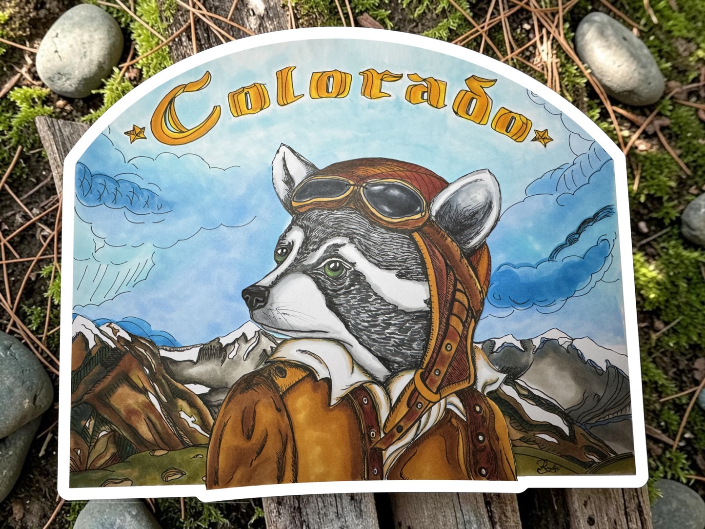 Everett the Colorado Aviator Sticker  | Waterproof & Weatherproof Vinyl