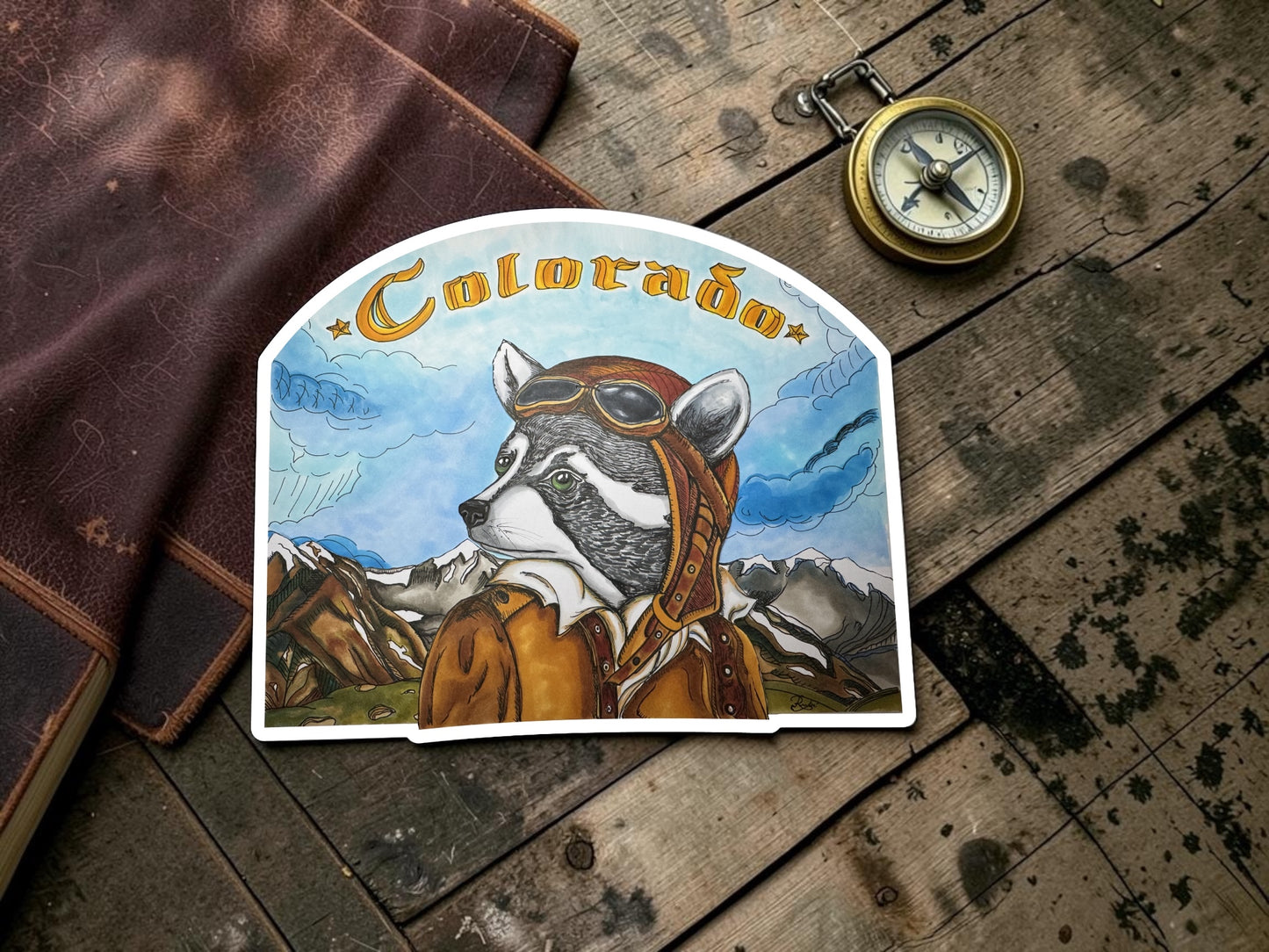 Everett the Colorado Aviator Sticker  | Waterproof & Weatherproof Vinyl