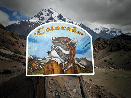 Everett the Colorado Aviator Sticker  | Waterproof & Weatherproof Vinyl