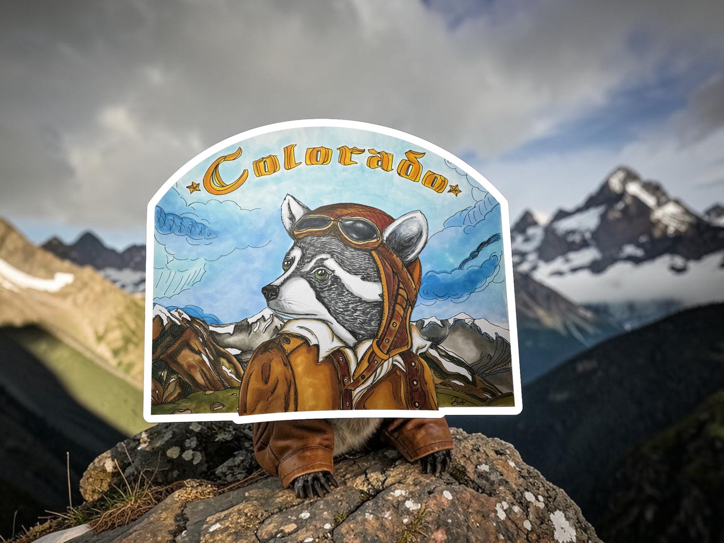Everett the Colorado Aviator Sticker  | Waterproof & Weatherproof Vinyl