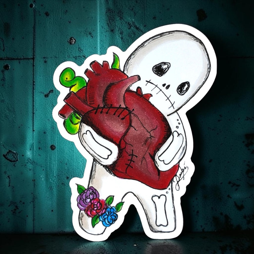 Heavy Heart Sticker | Waterproof & Weatherproof Vinyl