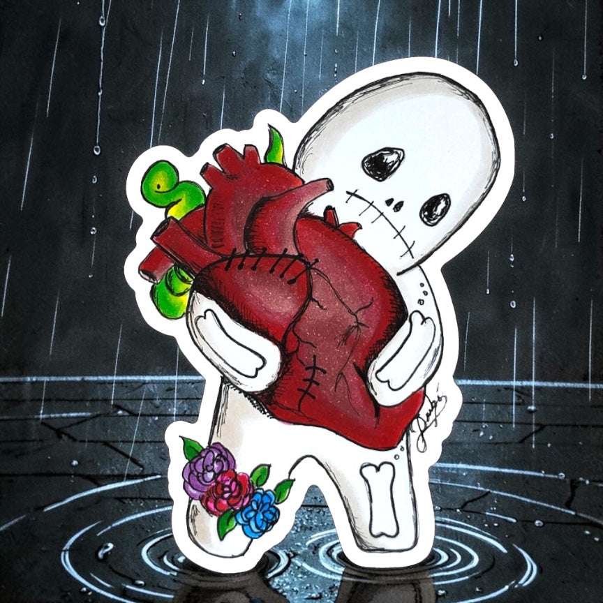 Heavy Heart Sticker | Waterproof & Weatherproof Vinyl