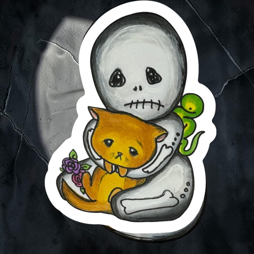 Ghostly Skeleton Sticker | Waterproof & Weatherproof Vinyl