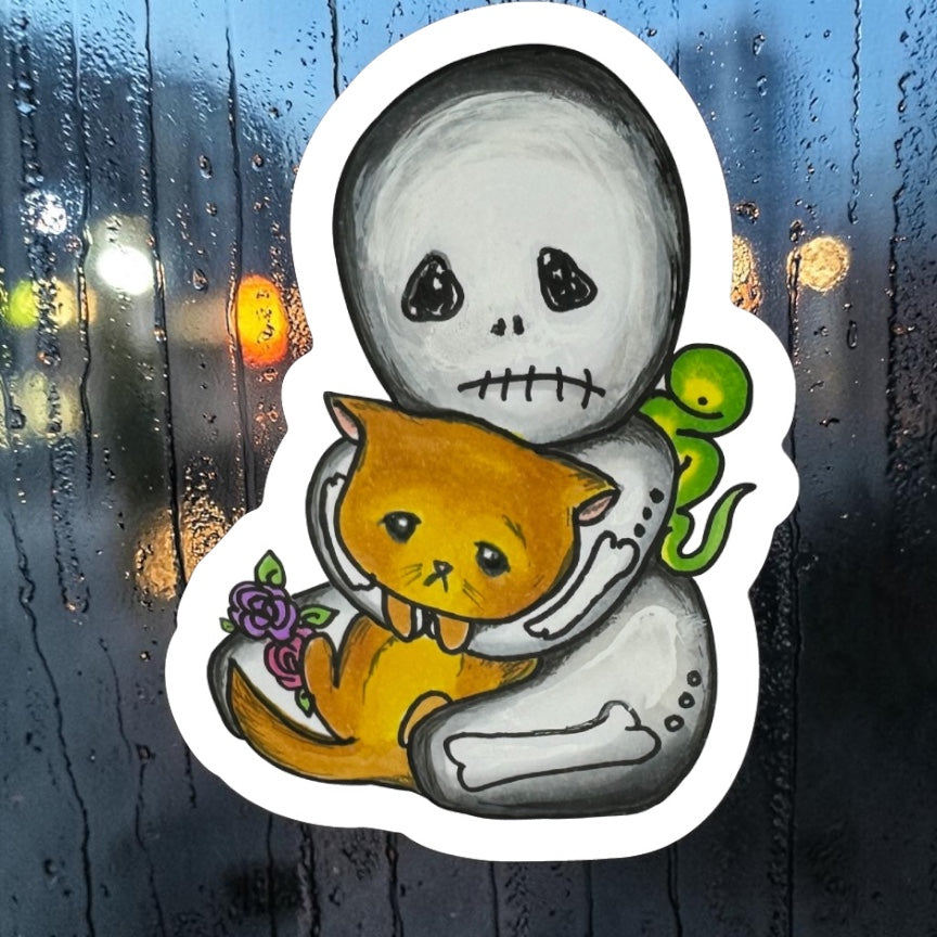 Ghostly Skeleton Sticker | Waterproof & Weatherproof Vinyl