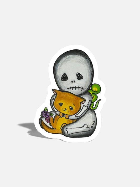 Ghostly Skeleton Sticker | Waterproof & Weatherproof Vinyl