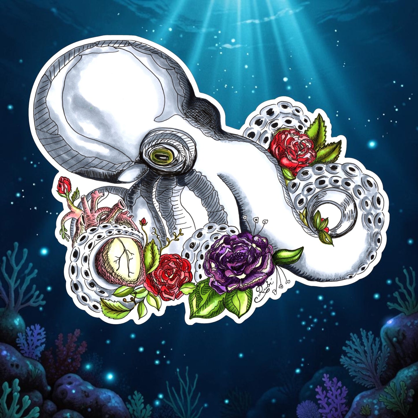 Guardian of the Heart Sticker | Waterproof & Weatherproof Vinyl