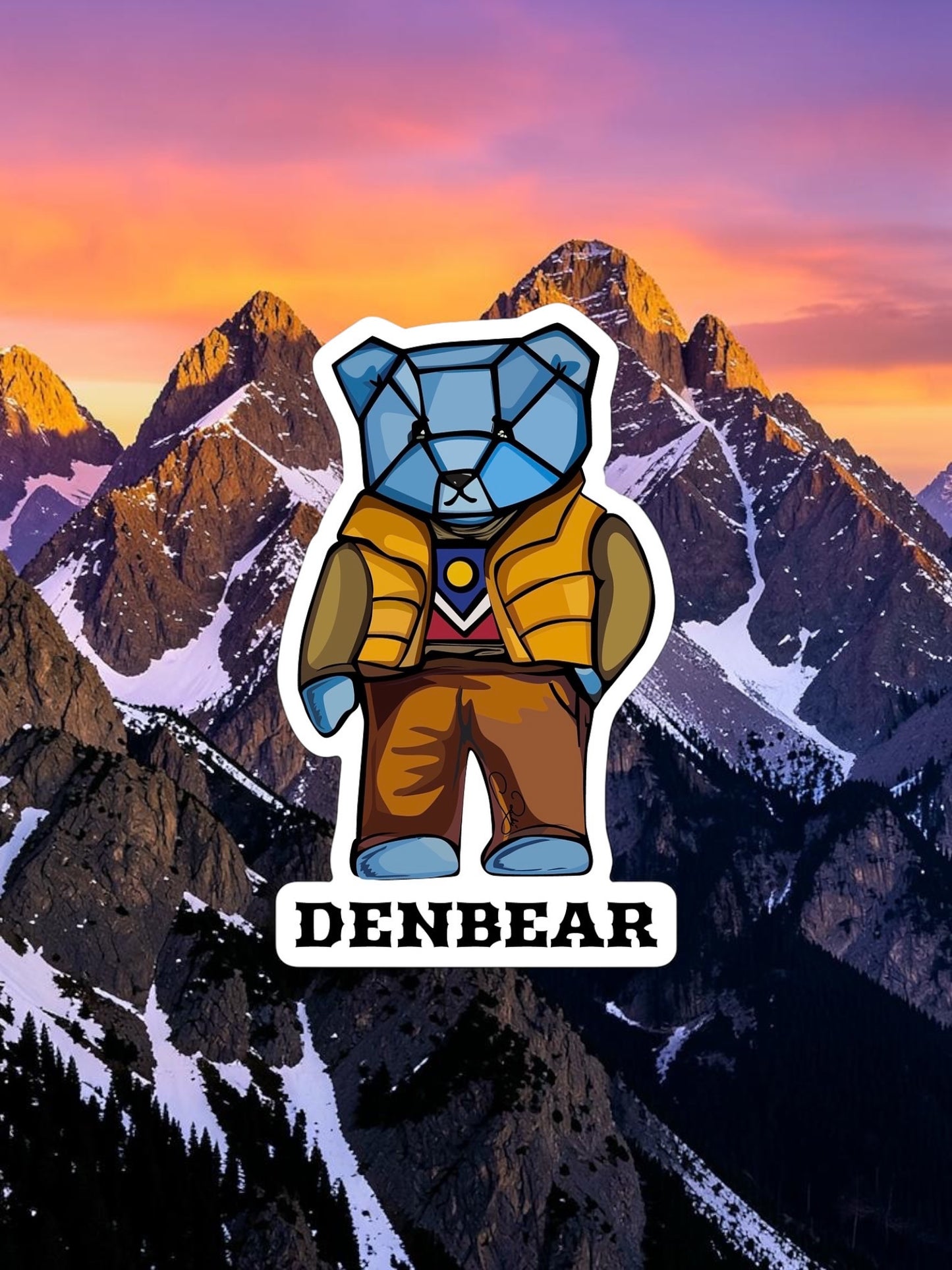 DenBear Adventure Sticker | Waterproof & Weatherproof Vinyl