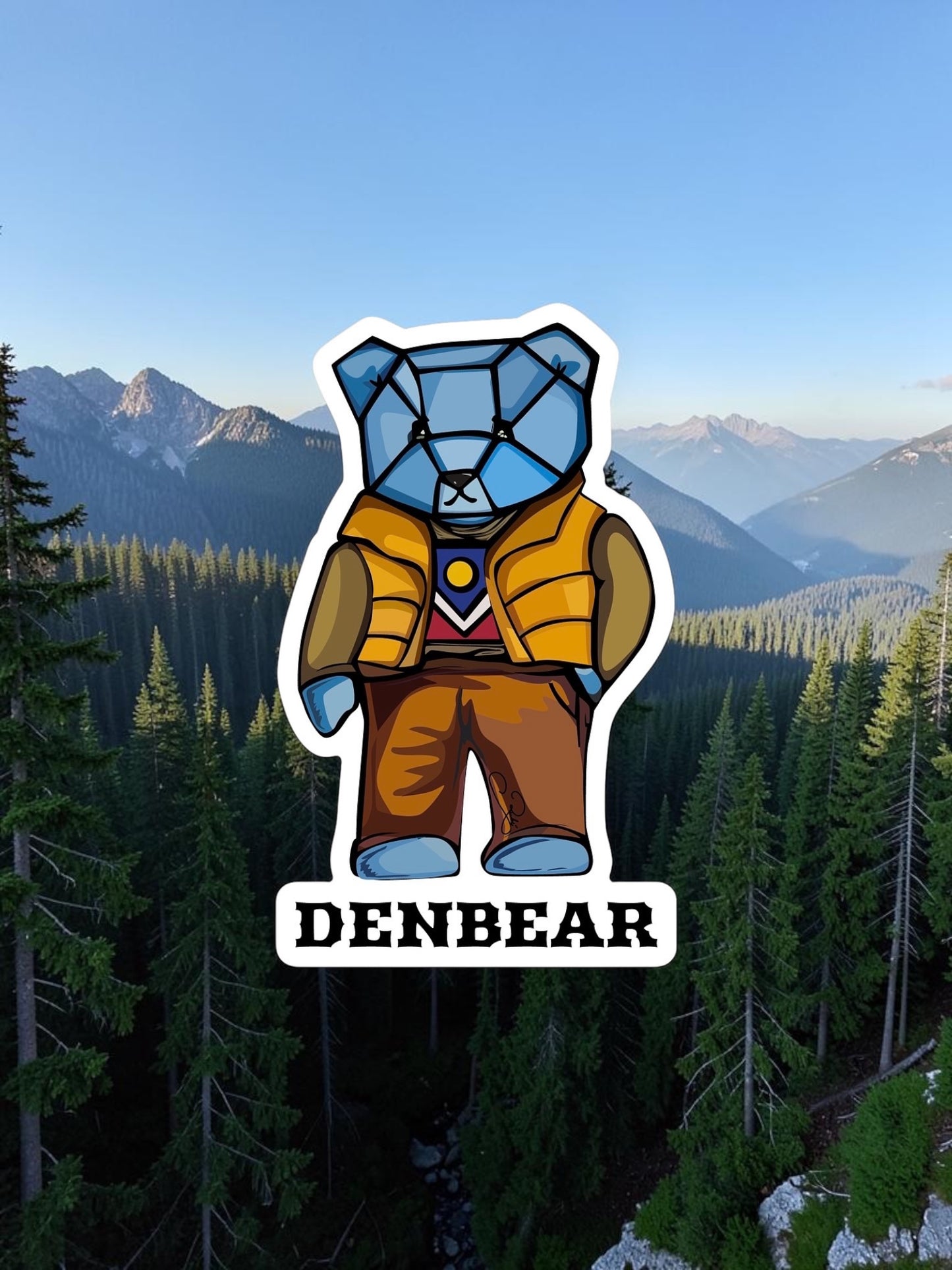 DenBear Adventure Sticker | Waterproof & Weatherproof Vinyl