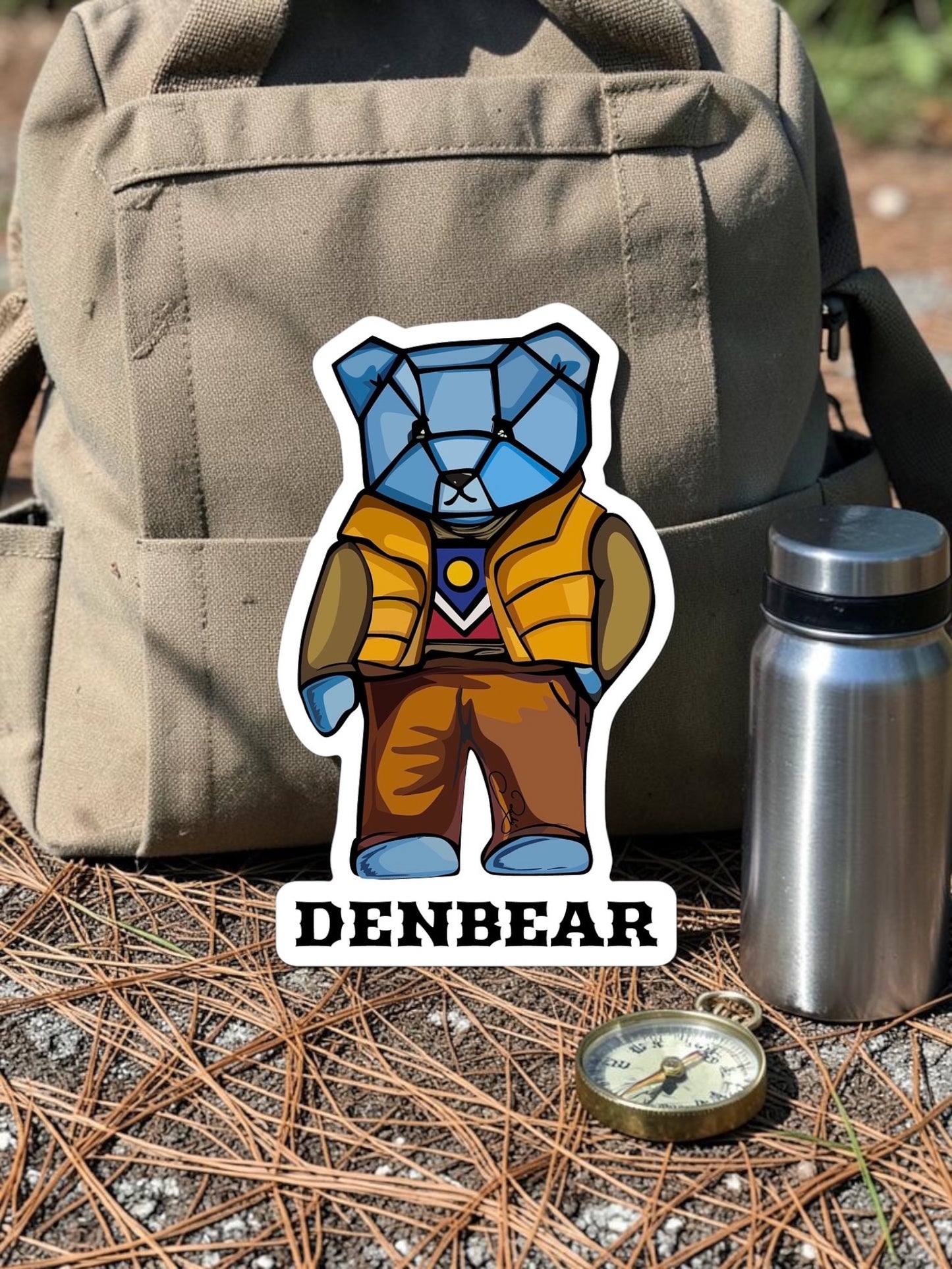 DenBear Adventure Sticker | Waterproof & Weatherproof Vinyl