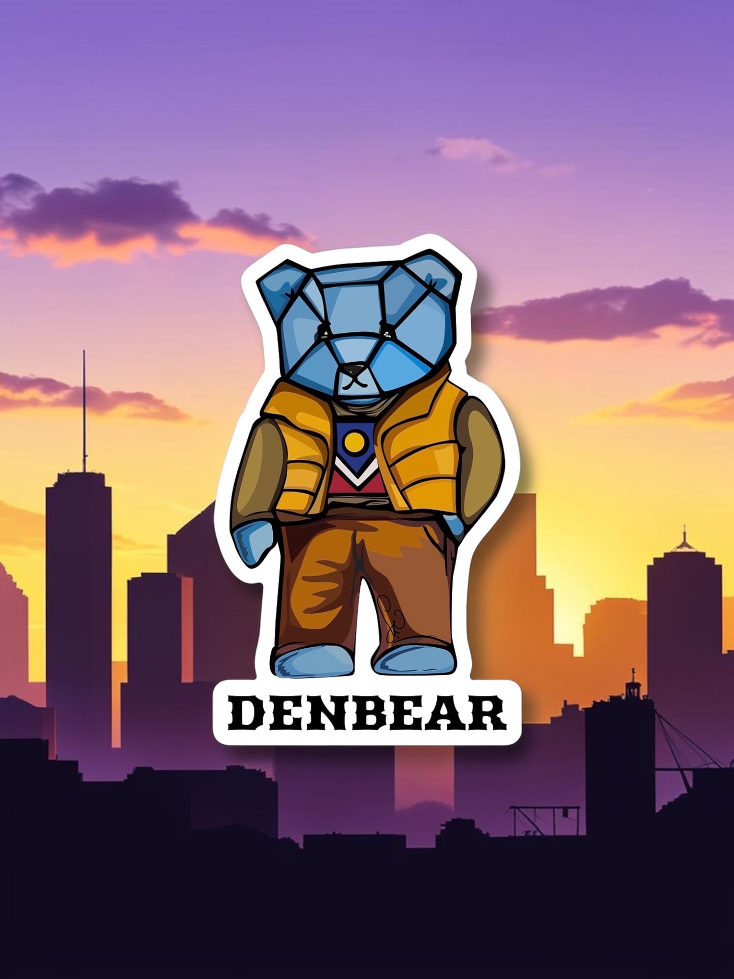 DenBear Adventure Sticker | Waterproof & Weatherproof Vinyl