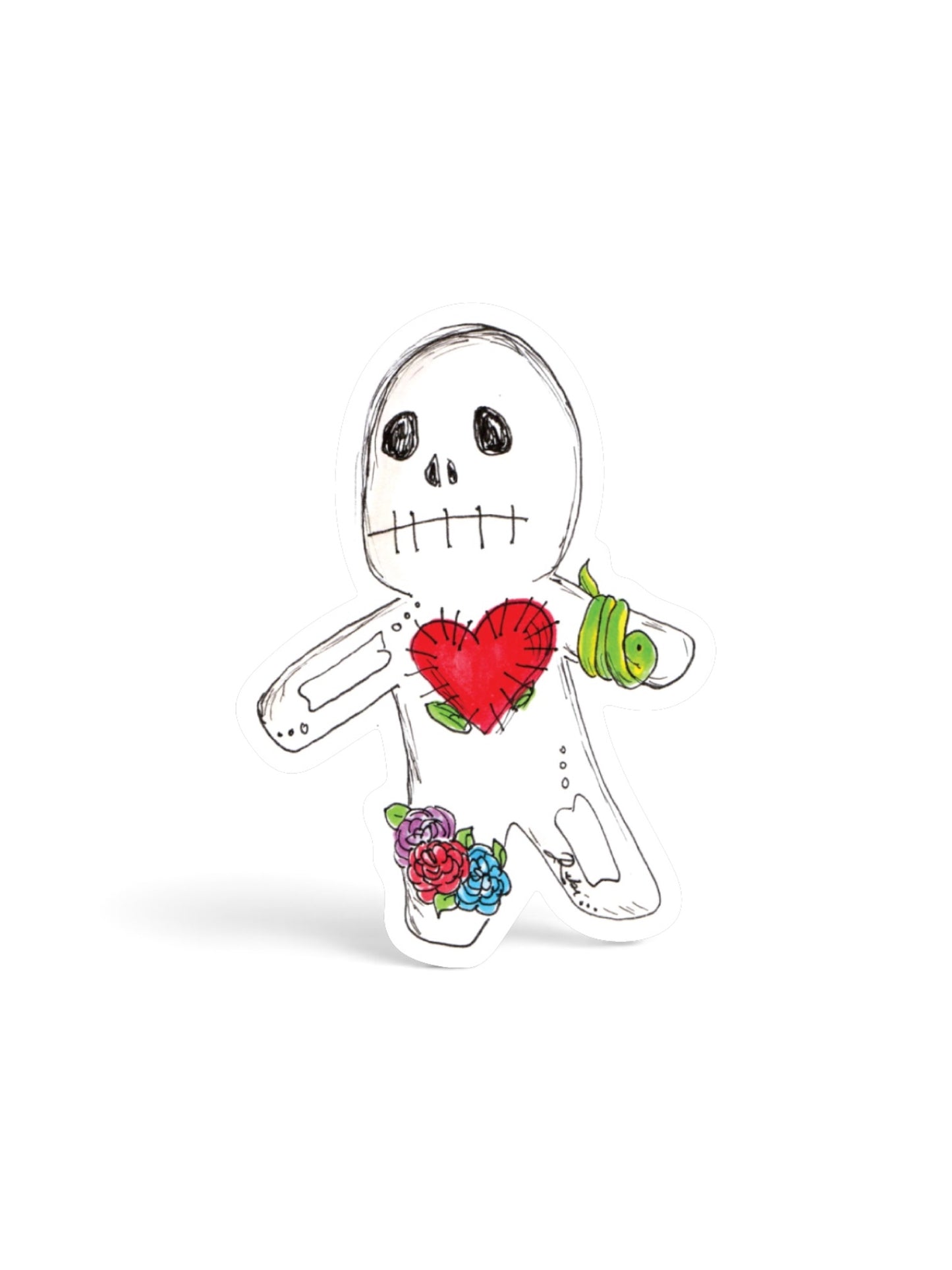 Voodoo Skeleton Sticker | Waterproof & Weatherproof Vinyl