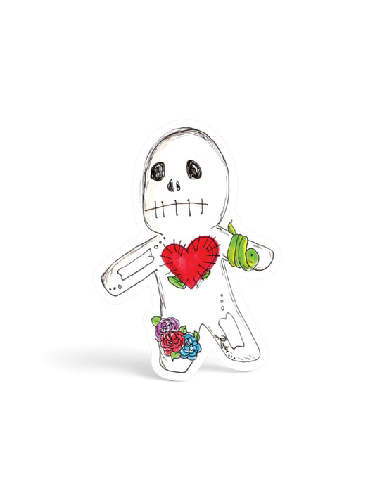 Voodoo Skeleton Sticker | Waterproof & Weatherproof Vinyl