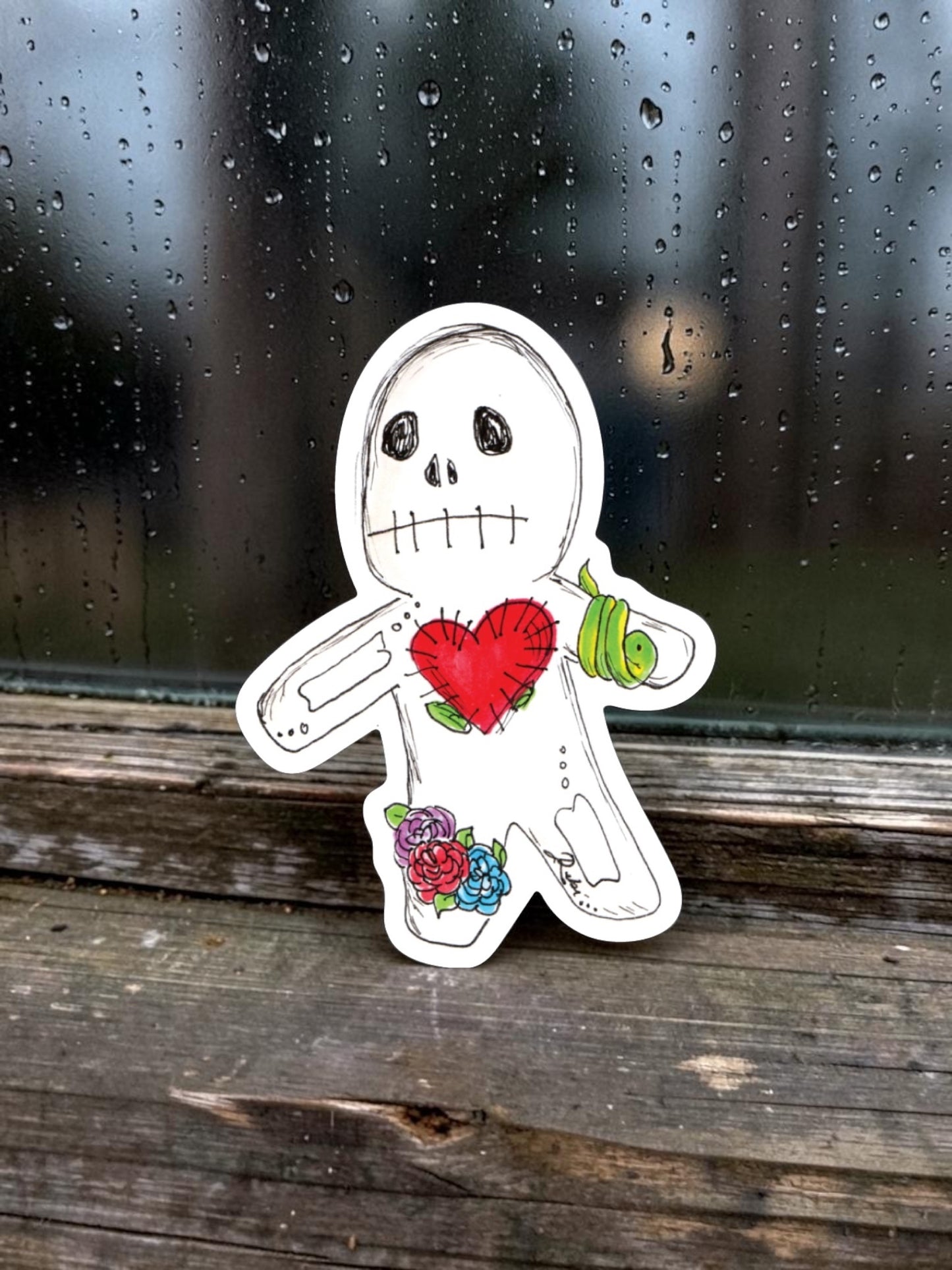 Voodoo Skeleton Sticker | Waterproof & Weatherproof Vinyl