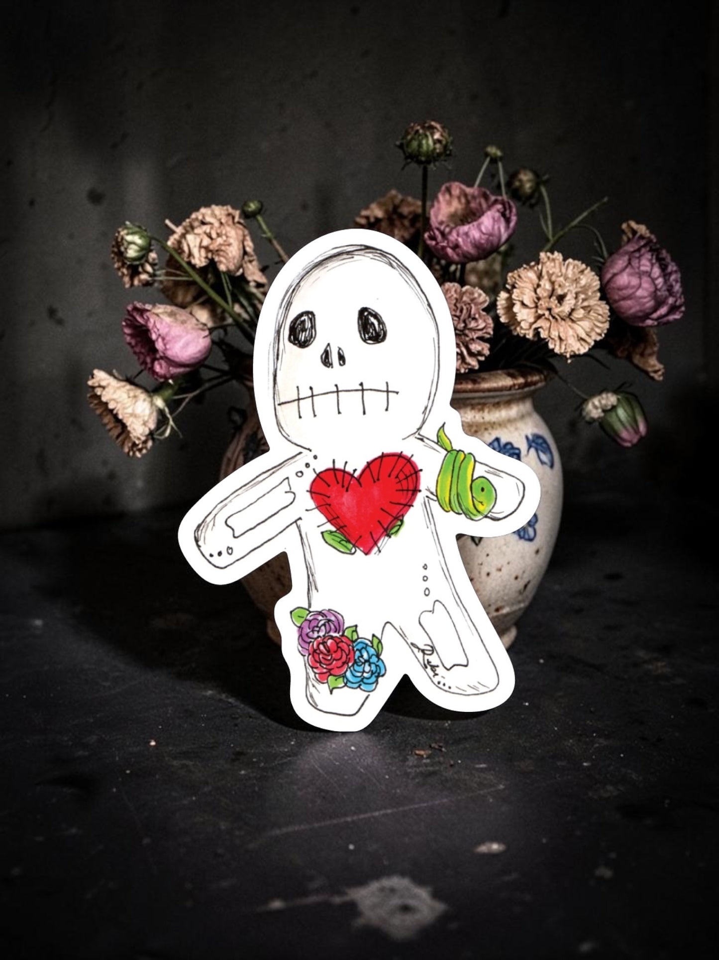 Voodoo Skeleton Sticker | Waterproof & Weatherproof Vinyl