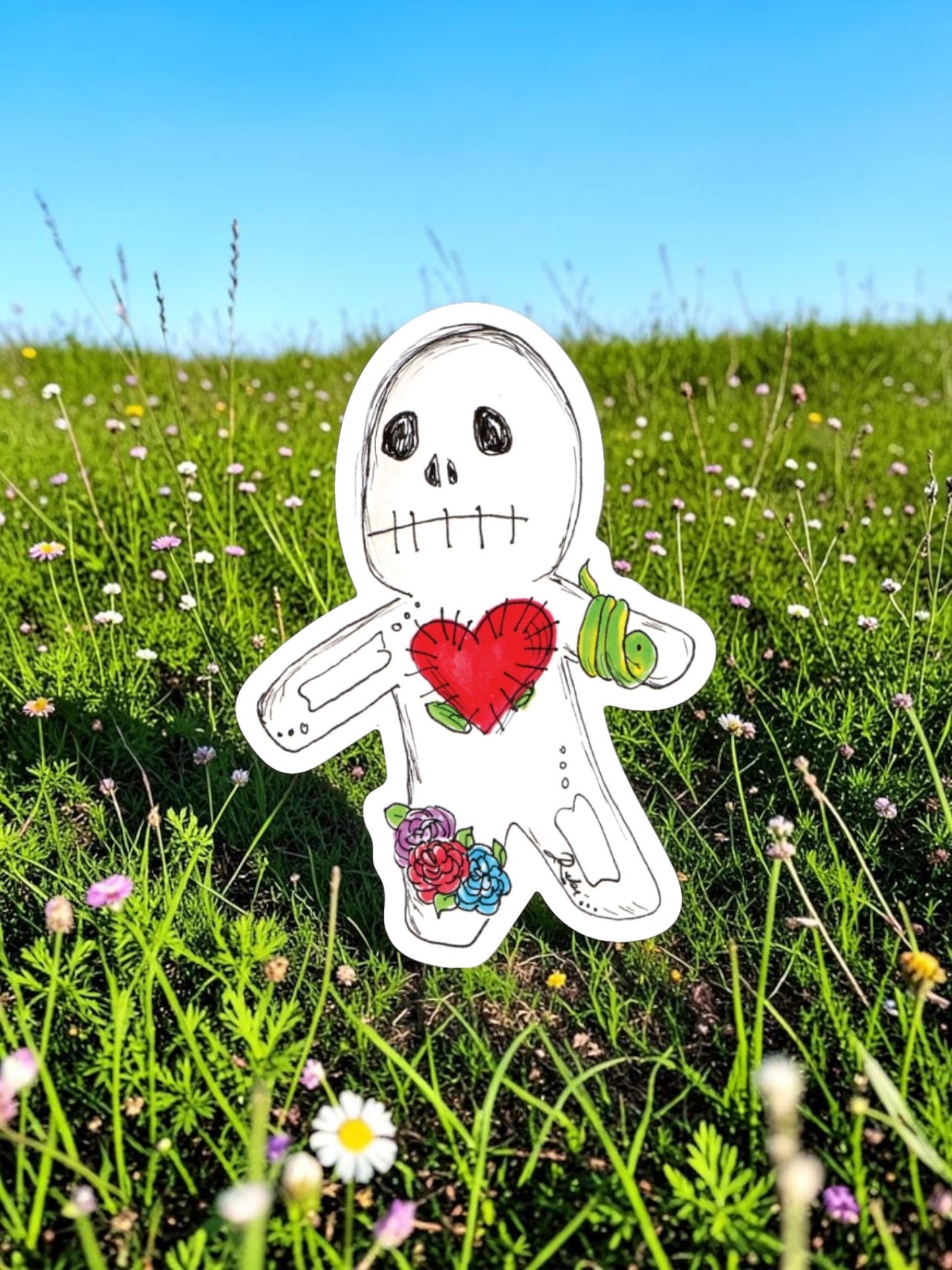 Voodoo Skeleton Sticker | Waterproof & Weatherproof Vinyl