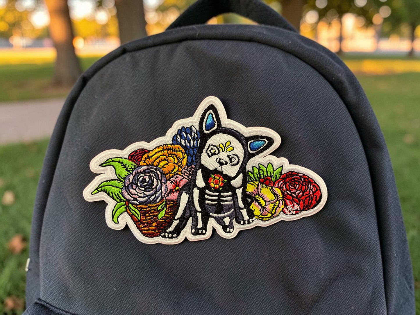 Nilo Día de Muertos Patch | Heat-Adhesive Embroidered Patch