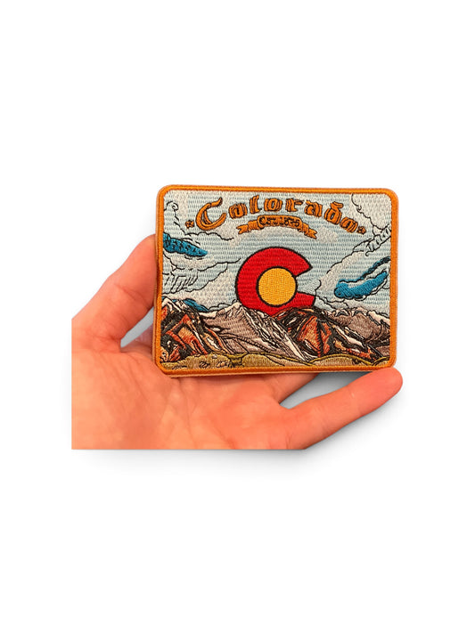 Colorado Sun Patch | Heat-Adhesive Embroidered Patch